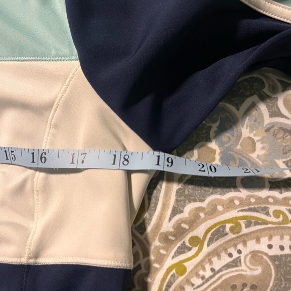 Boston Proper Women's Color Block active performance Jacket - navy mint white M - Picture 6 of 10